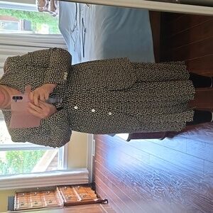 Vintage 80's Black and White Dress Suit